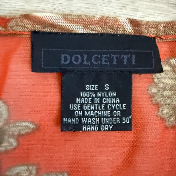 Vintage Dolcetti Womens Paisley Print Sheer Button-Up Top Size S Y2K - Picture 4 of 8